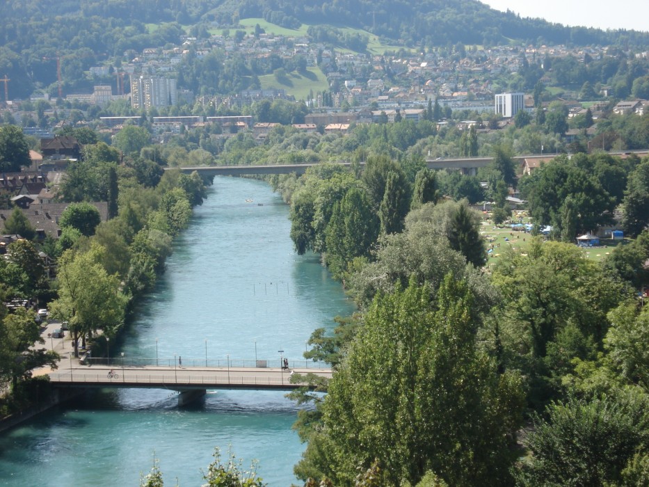 Aare and Marzili (on the right)