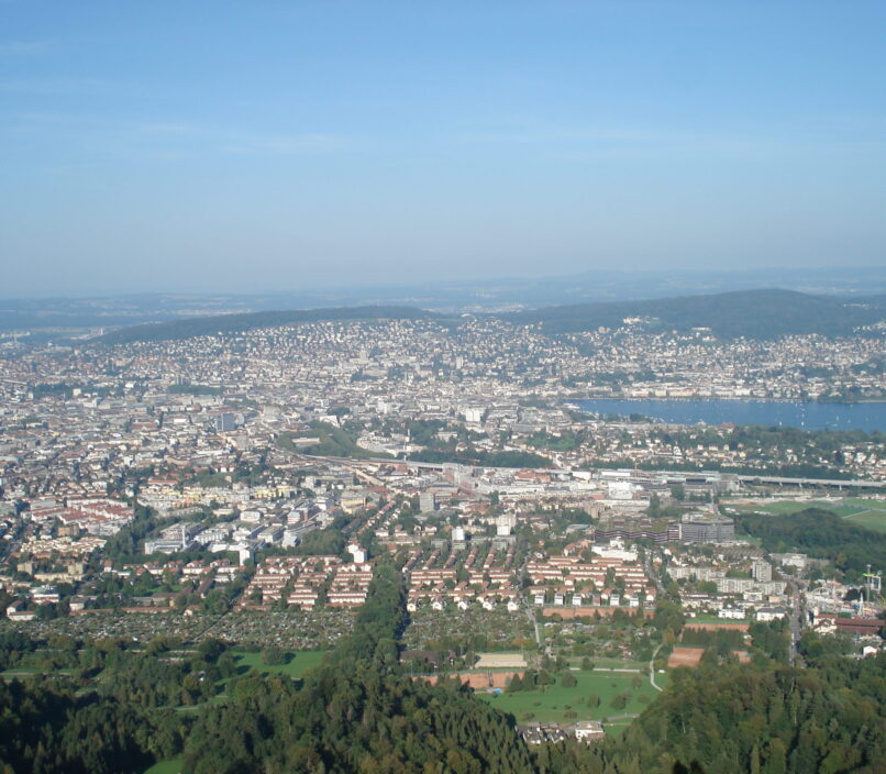 Sicht über Zürich vom Uetliberg