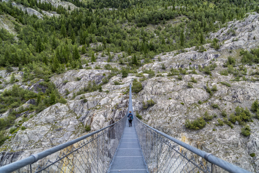 Riederalp-Belalp with suspension bridges test of courage