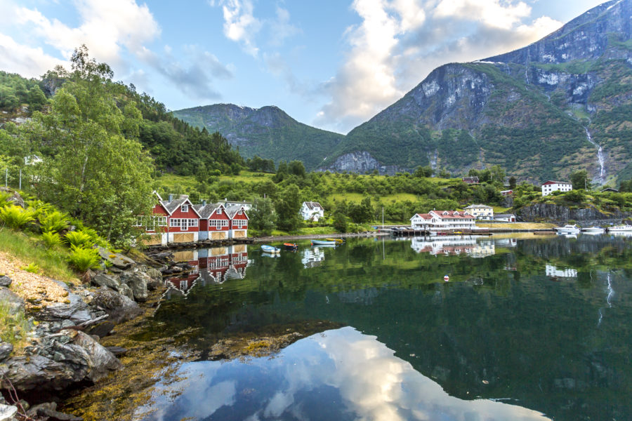 Fjord wonderland around Flåm in Norway