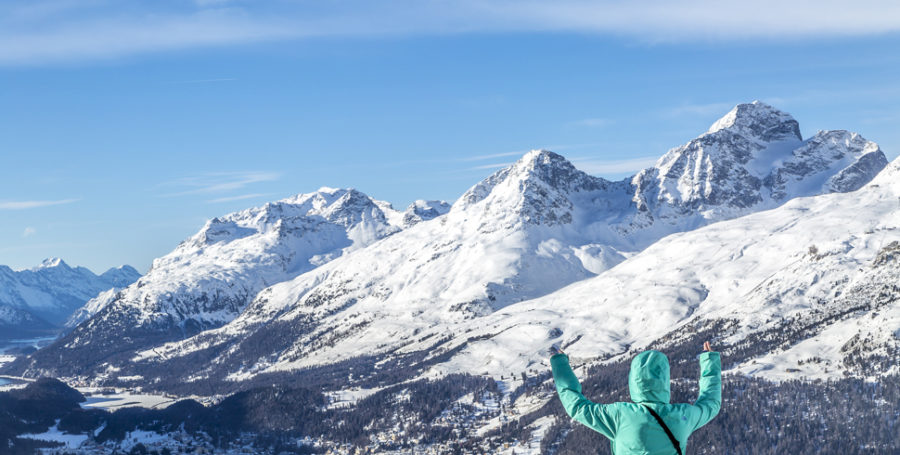 Muottas Muragl – view of the mountains in the Engadin