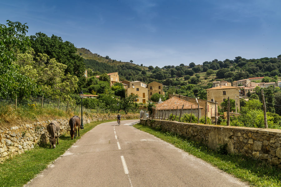 With the bike through the Balagne