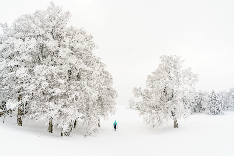 Snowshoeing in the Jura: Creux du Van in winter