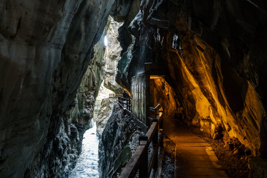 Taminaschlucht: Get out despite the rainy weather