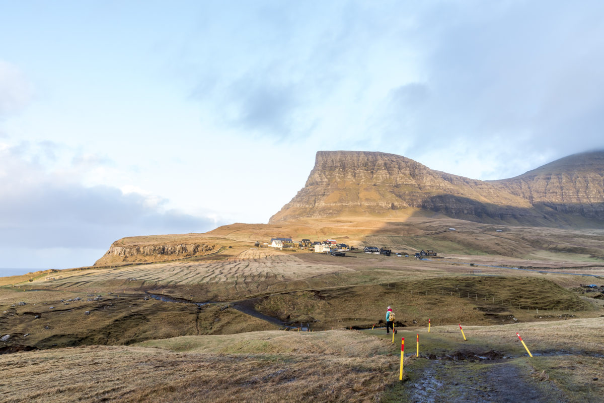 Hiking trail markings Faroe Islands