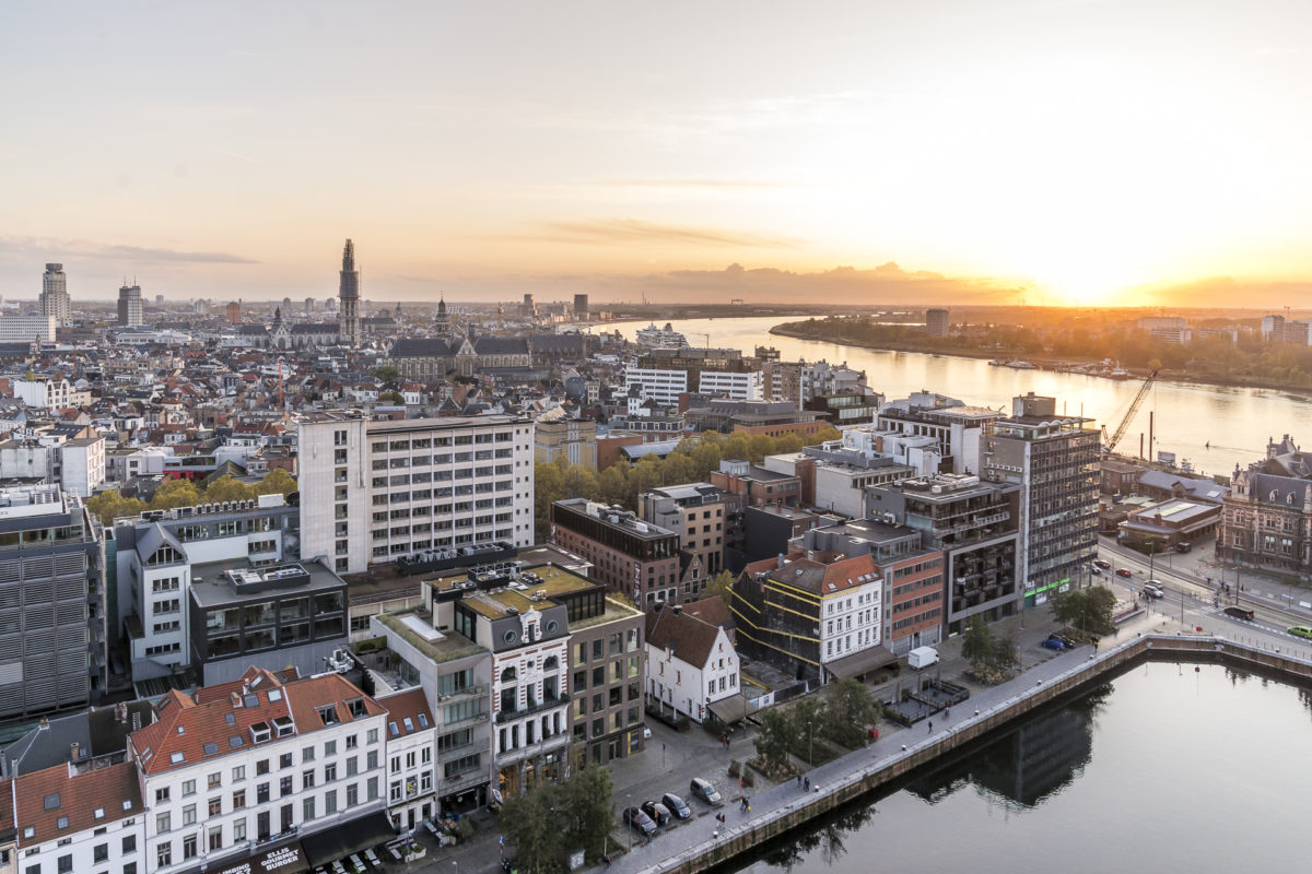 Sonnenuntergang Antwerpen