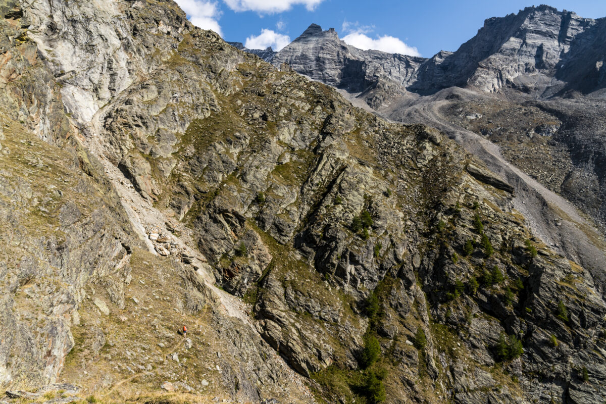Aufstieg zur Kinhütte bei Zermatt