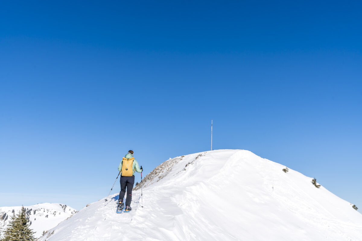 mit den Schneeschuhen auf den Flügespitz