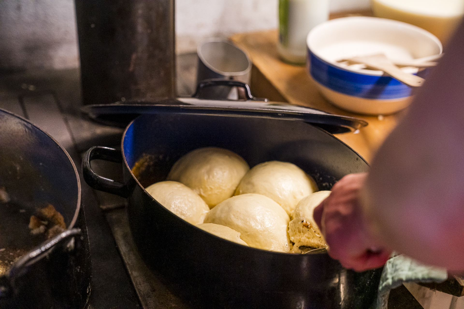 Dampfnudeln im Museumsdorf Kürnbach