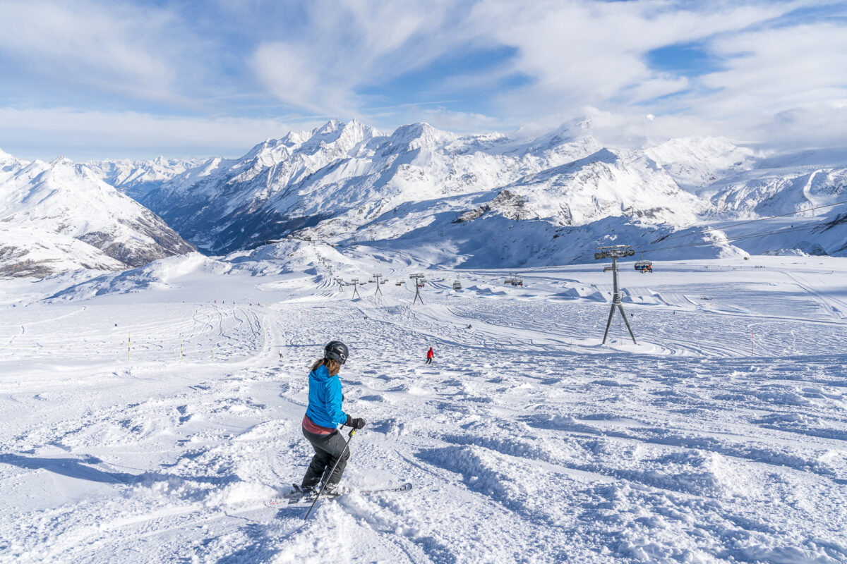 Skifahren Klein Matterhorn