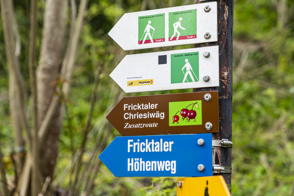 Beschilderung der Wanderwege im Fricktal