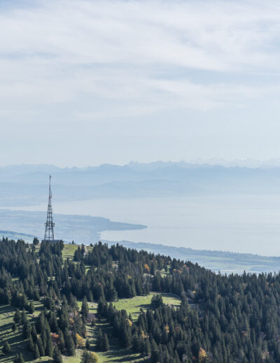 Panoramablick vom la Dôle