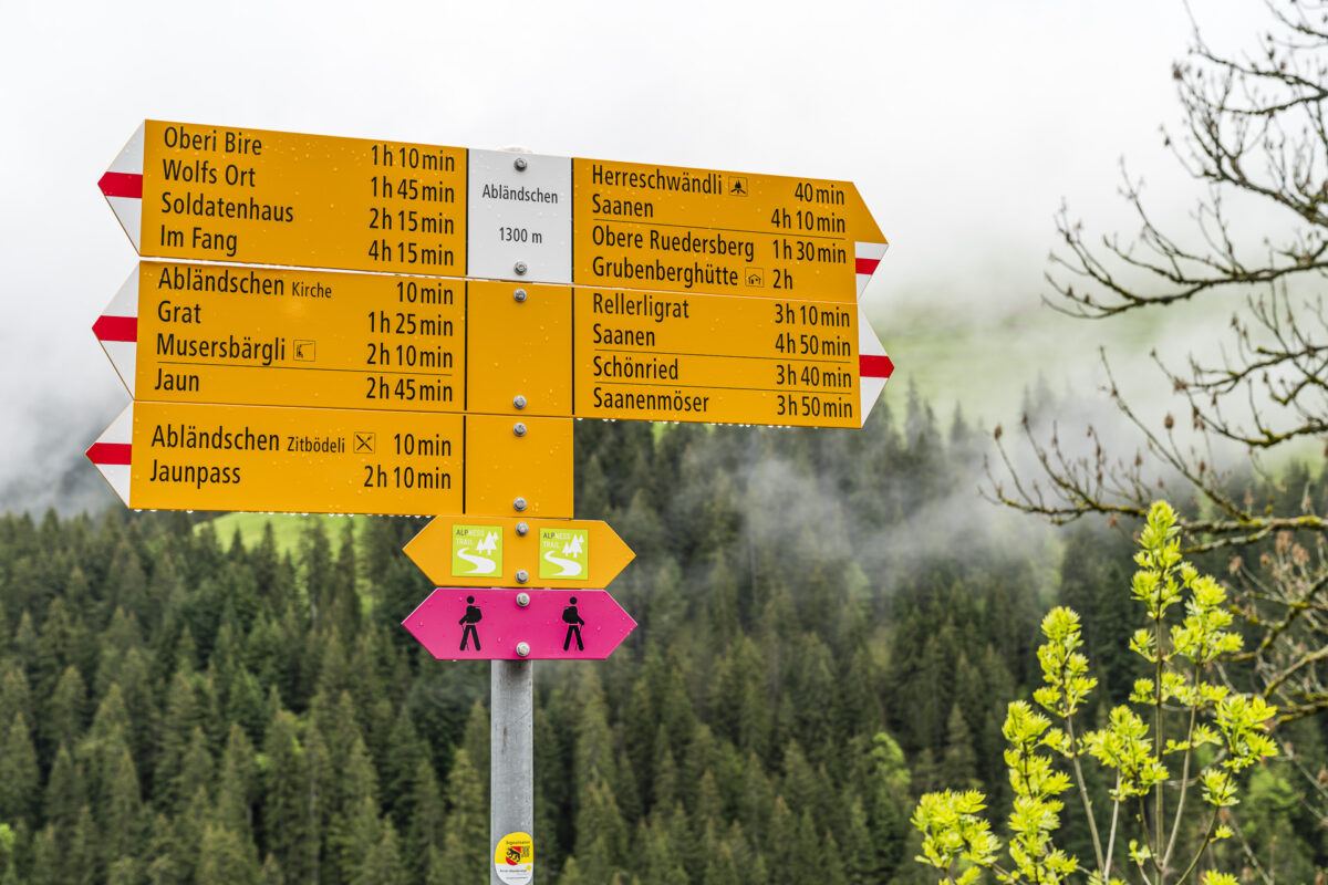 Signpost in Abländschen