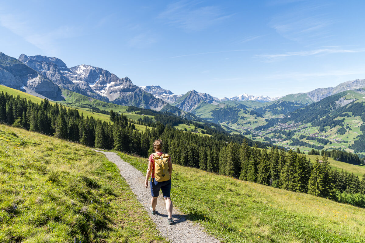 Hiking High-Altitude Trail Elsigenalp