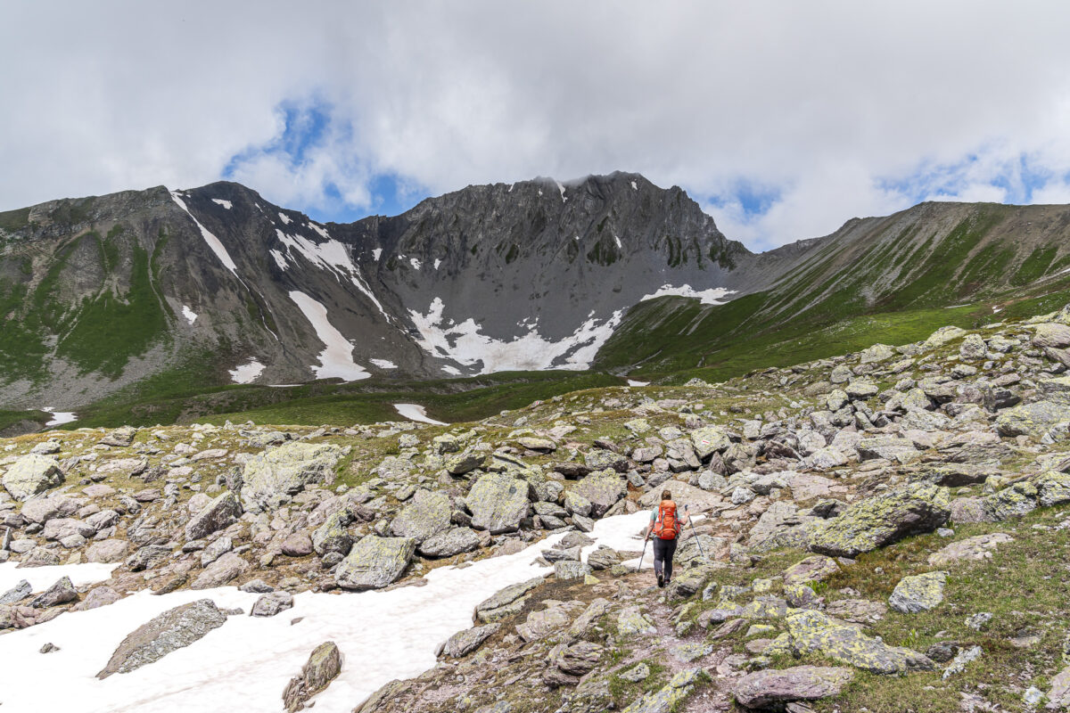 Alpine landscape at Furcletta