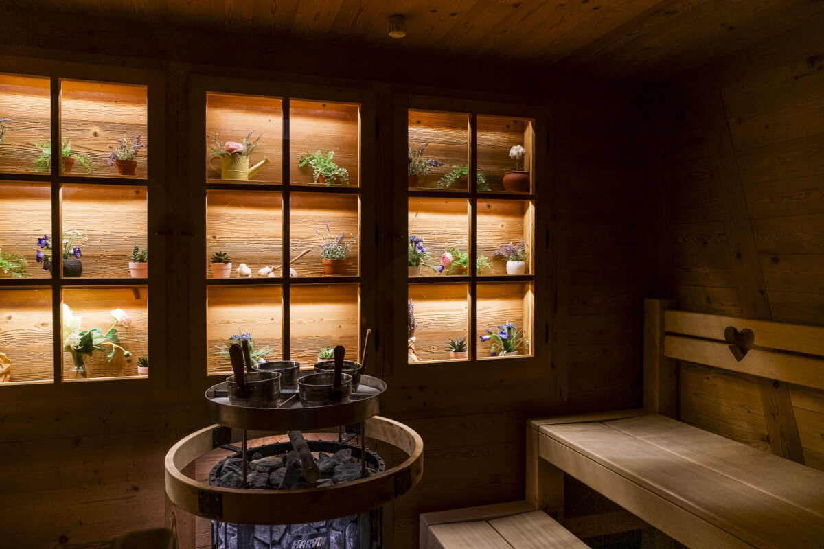 Sauna at Golfhotel Les Hauts