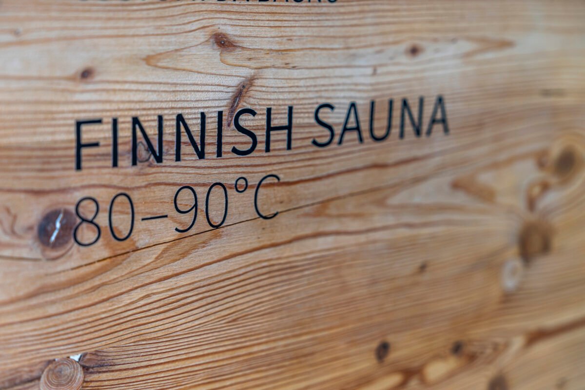 Finnische Sauna Beschriftung