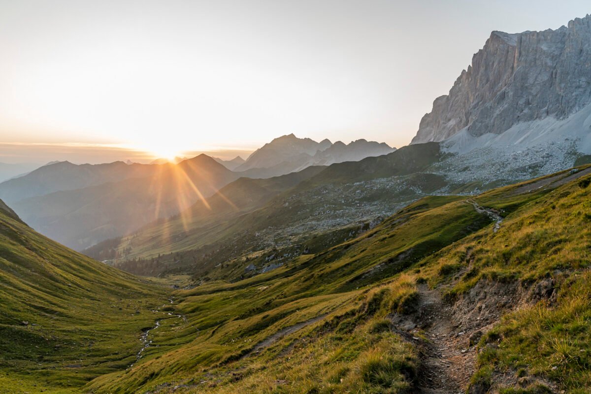 Sunset at the Carschina Hut