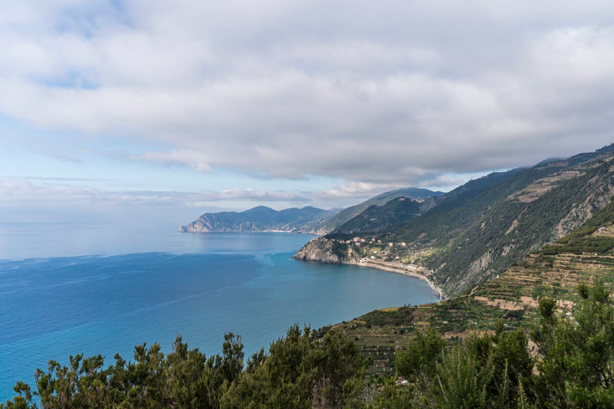 View of the Ligurian coast