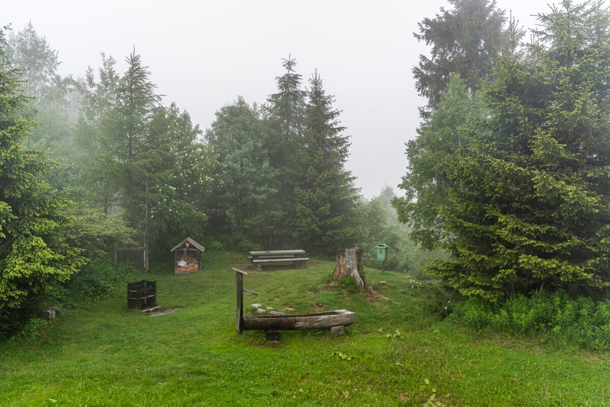 Fire pit in Stagias, Val Medel
