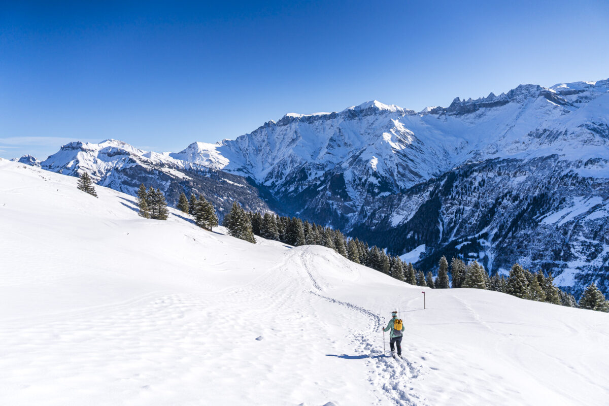 mit den Schneeschuhen zur Bischofalp
