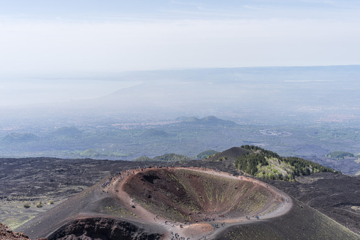 Volcanic landscape on Mount Etna