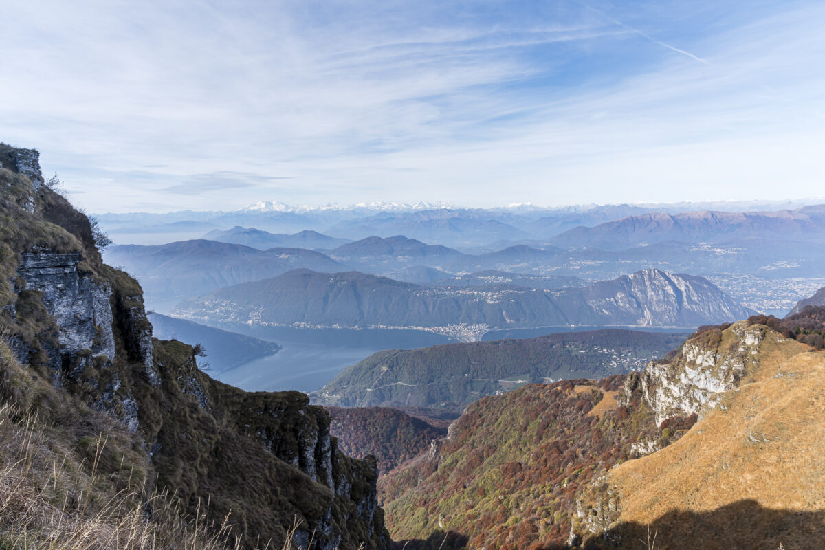 Panoramic views of Lake Lugano
