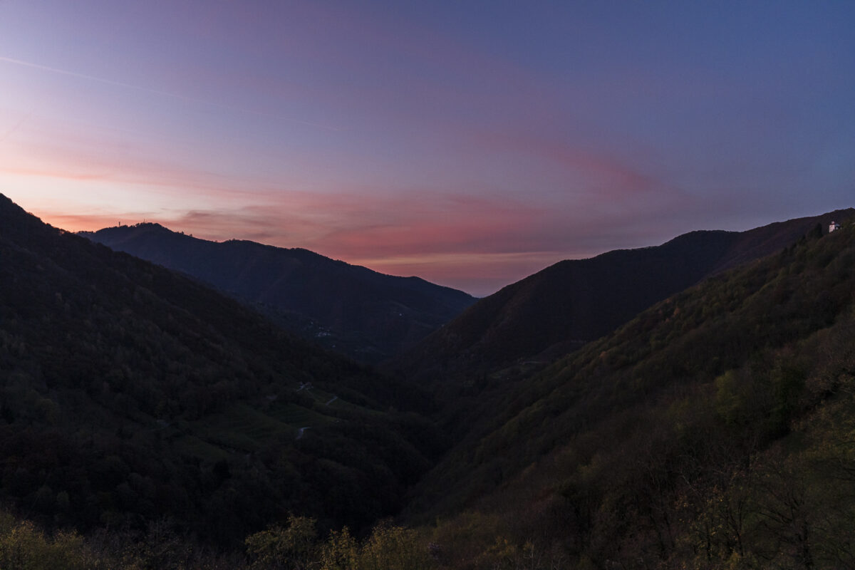 Evening sky in Val Muggio