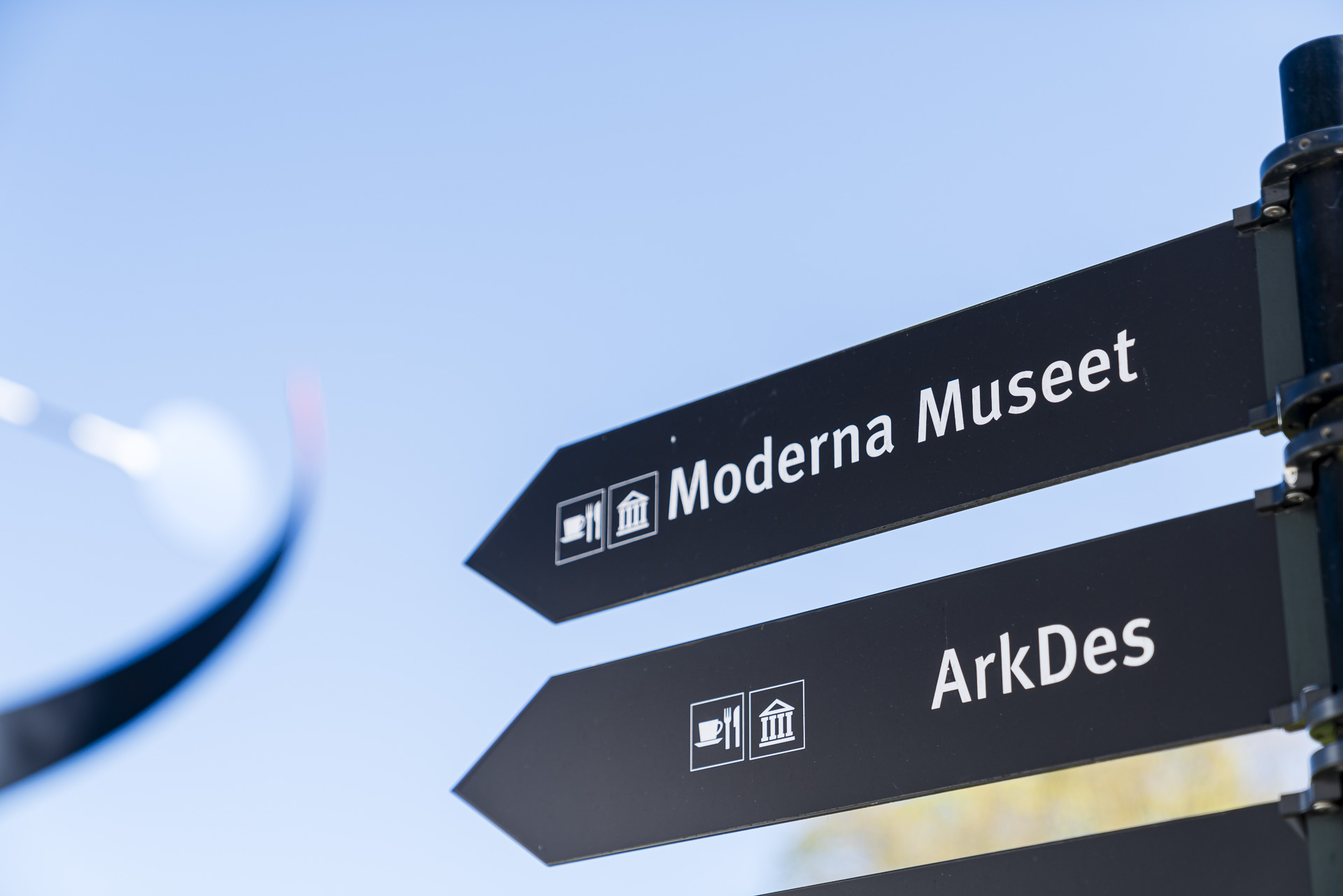 Panneau indicateur vers le Moderna Museet