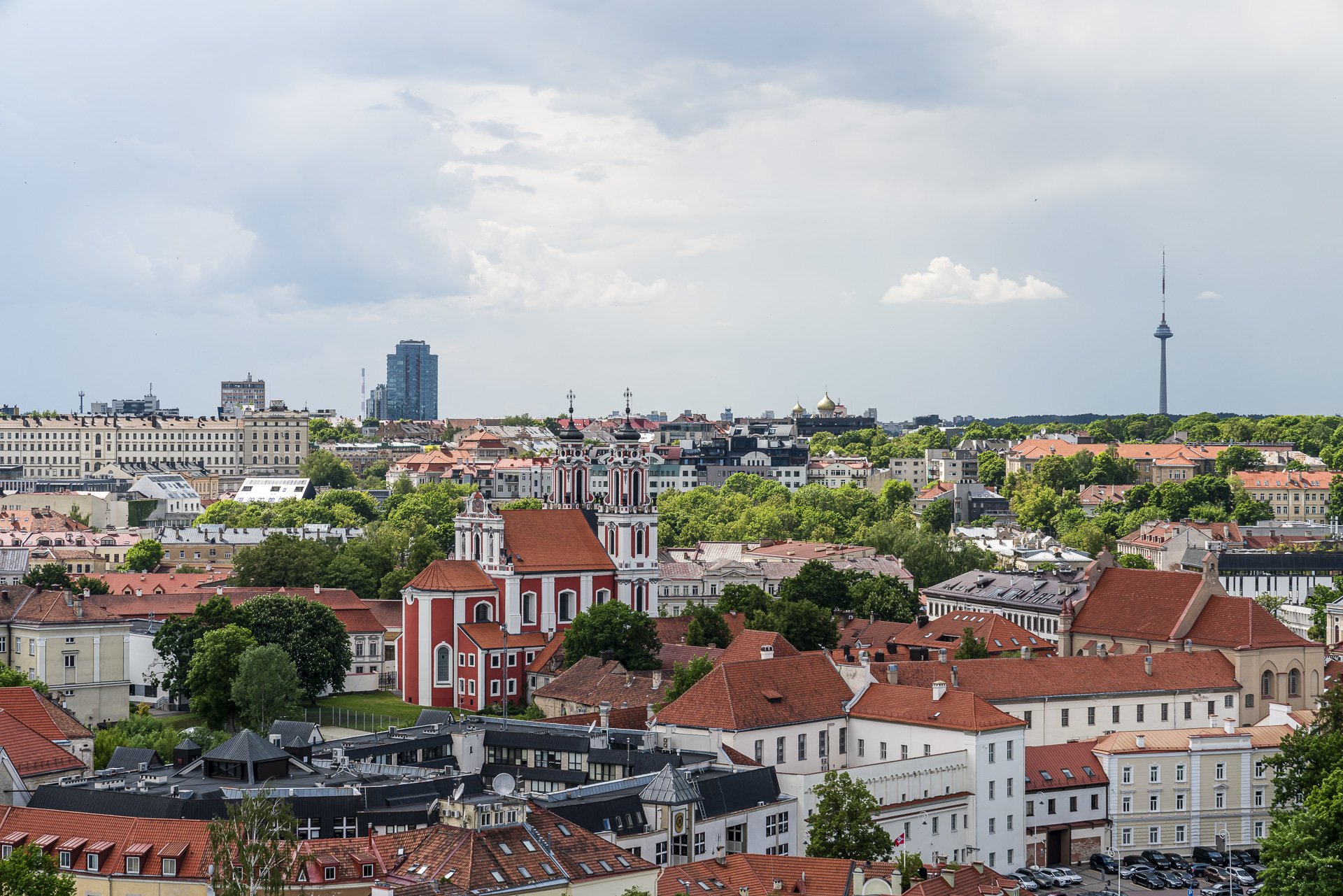 View from the bell tower of St. John's Church in Vilnius