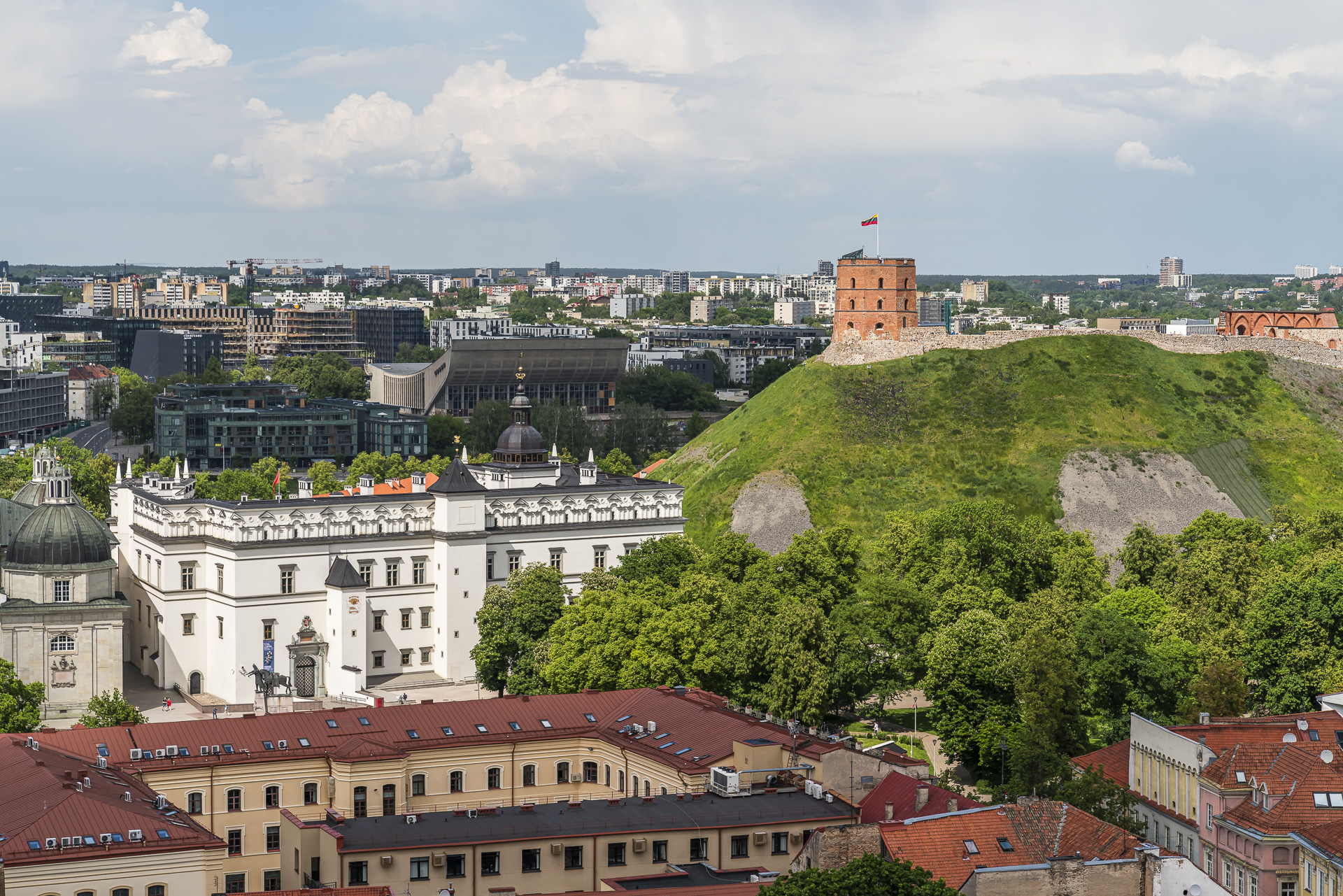 View toward Gediminas Tower from St. John's Church in Vilnius
