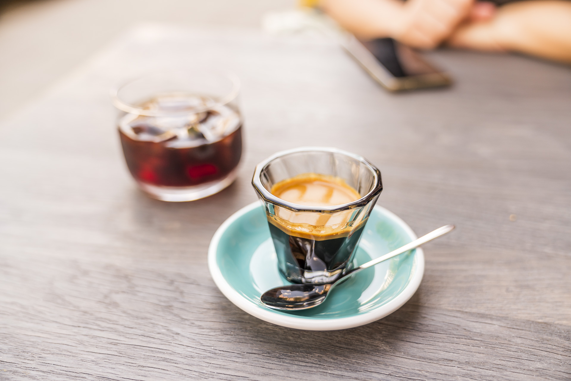 Espresso and cold brew at Kavos Reikalai in Vilnius