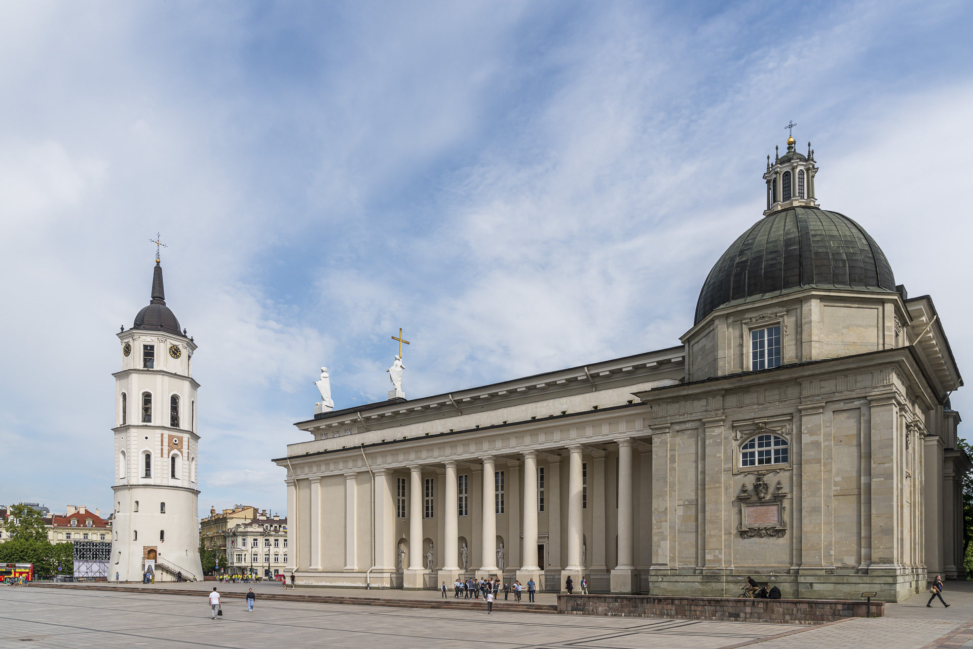 Vilnius Cathedral with freestanding bell tower