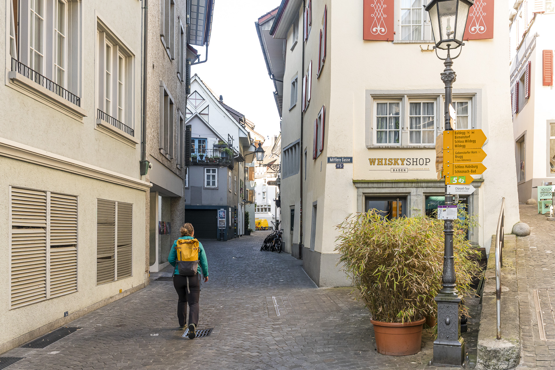 Trail through the old town of Baden