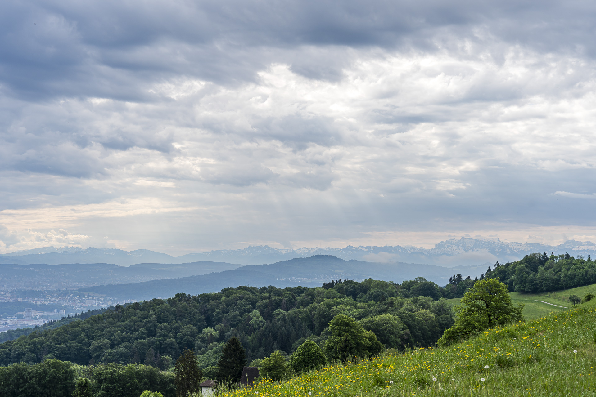 Panoramic view toward Uetliberg