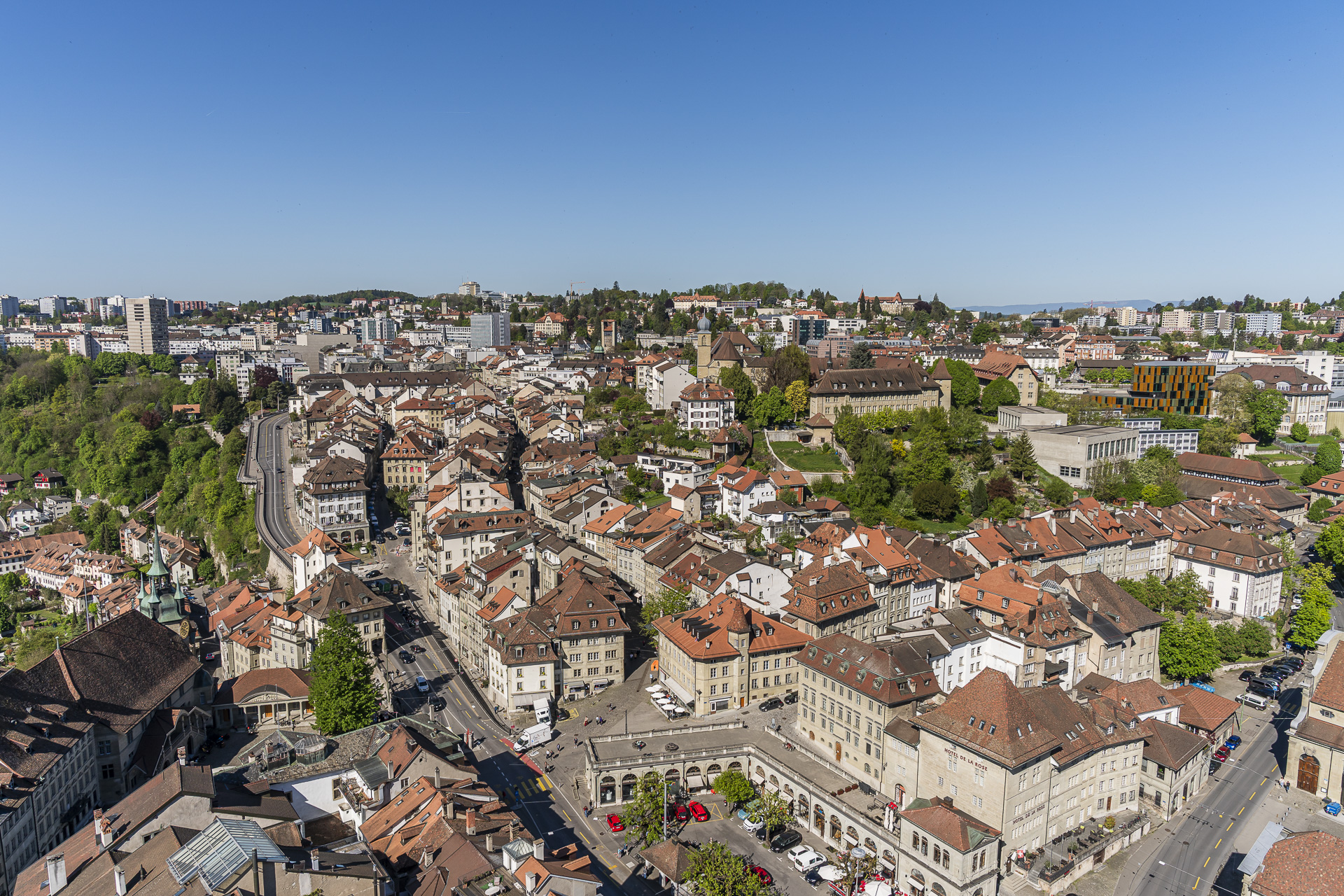 View of Fribourg's old town