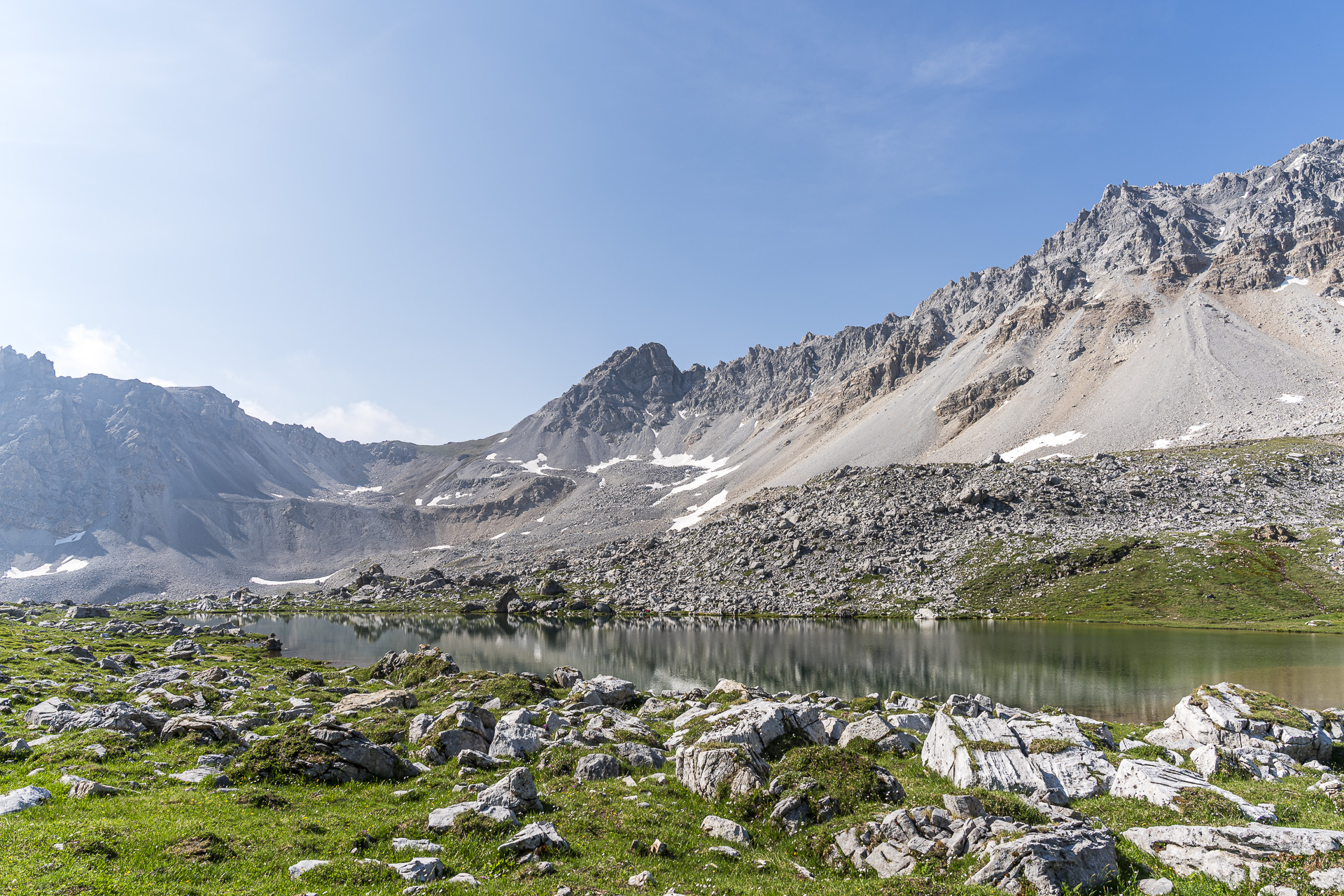 Lai Grand mountain lake in Beverin Nature Park