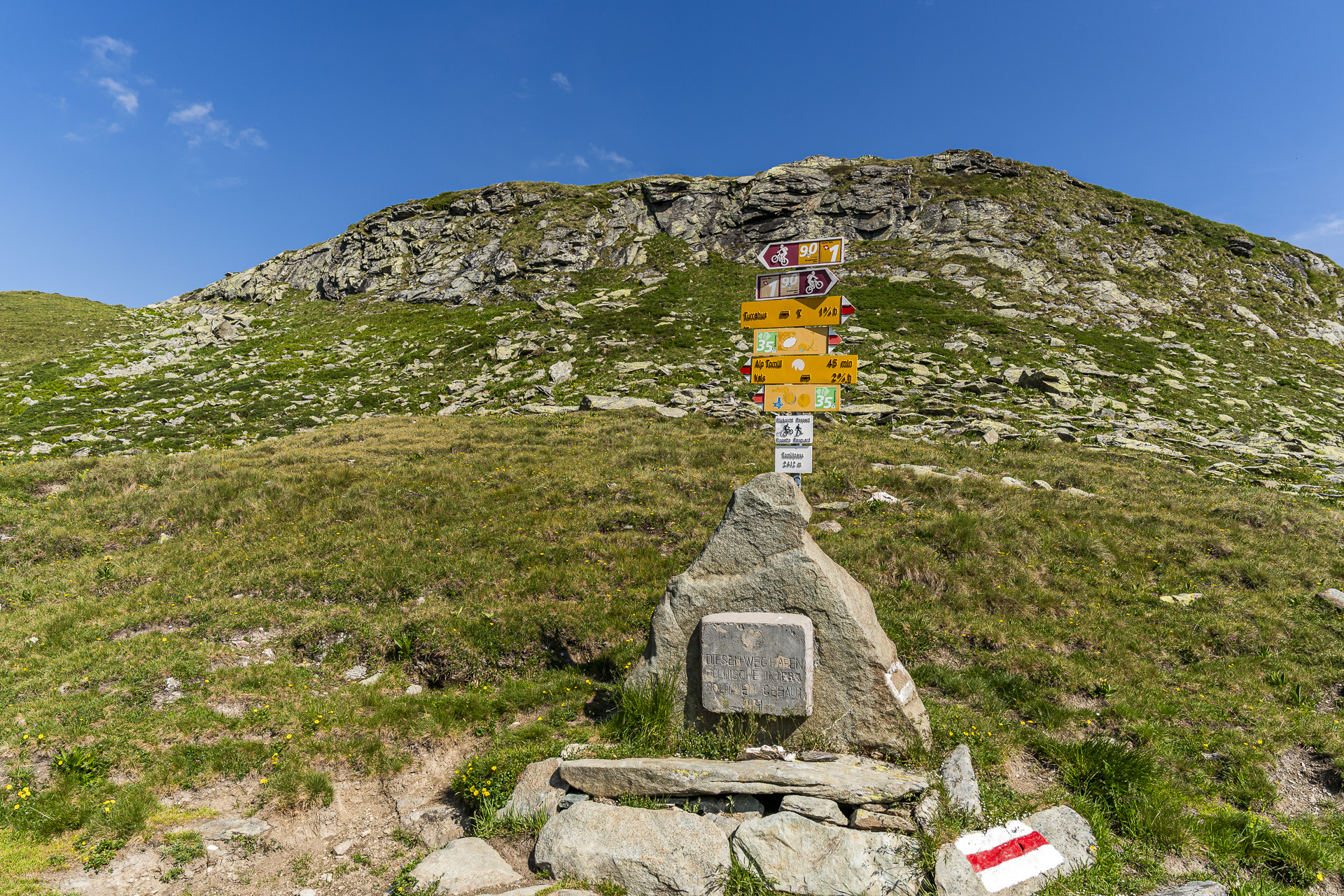 Tomül Pass signpost
