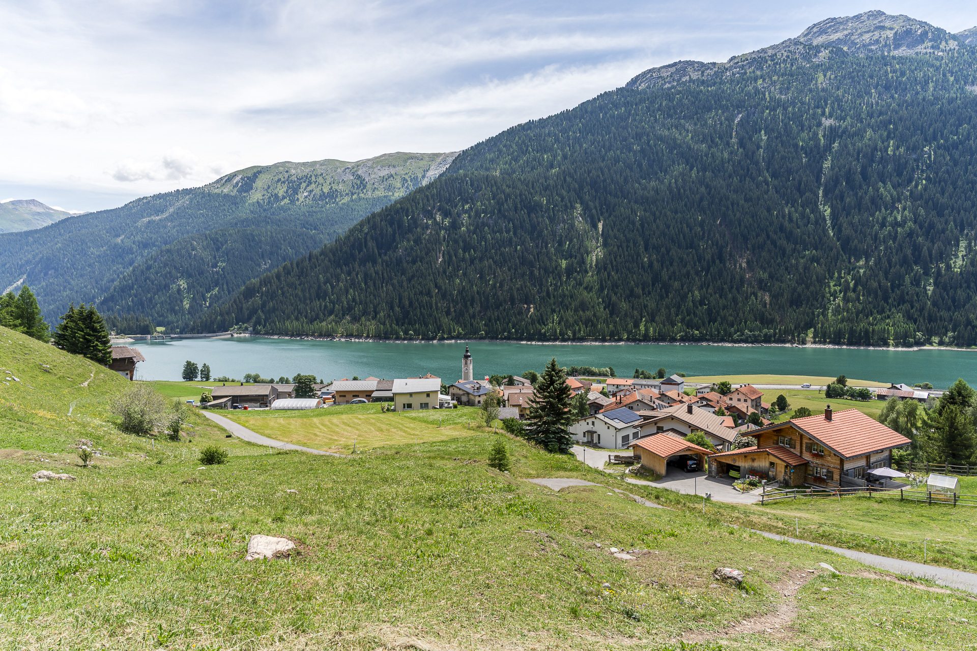 View of Sufers and the Sufnersee