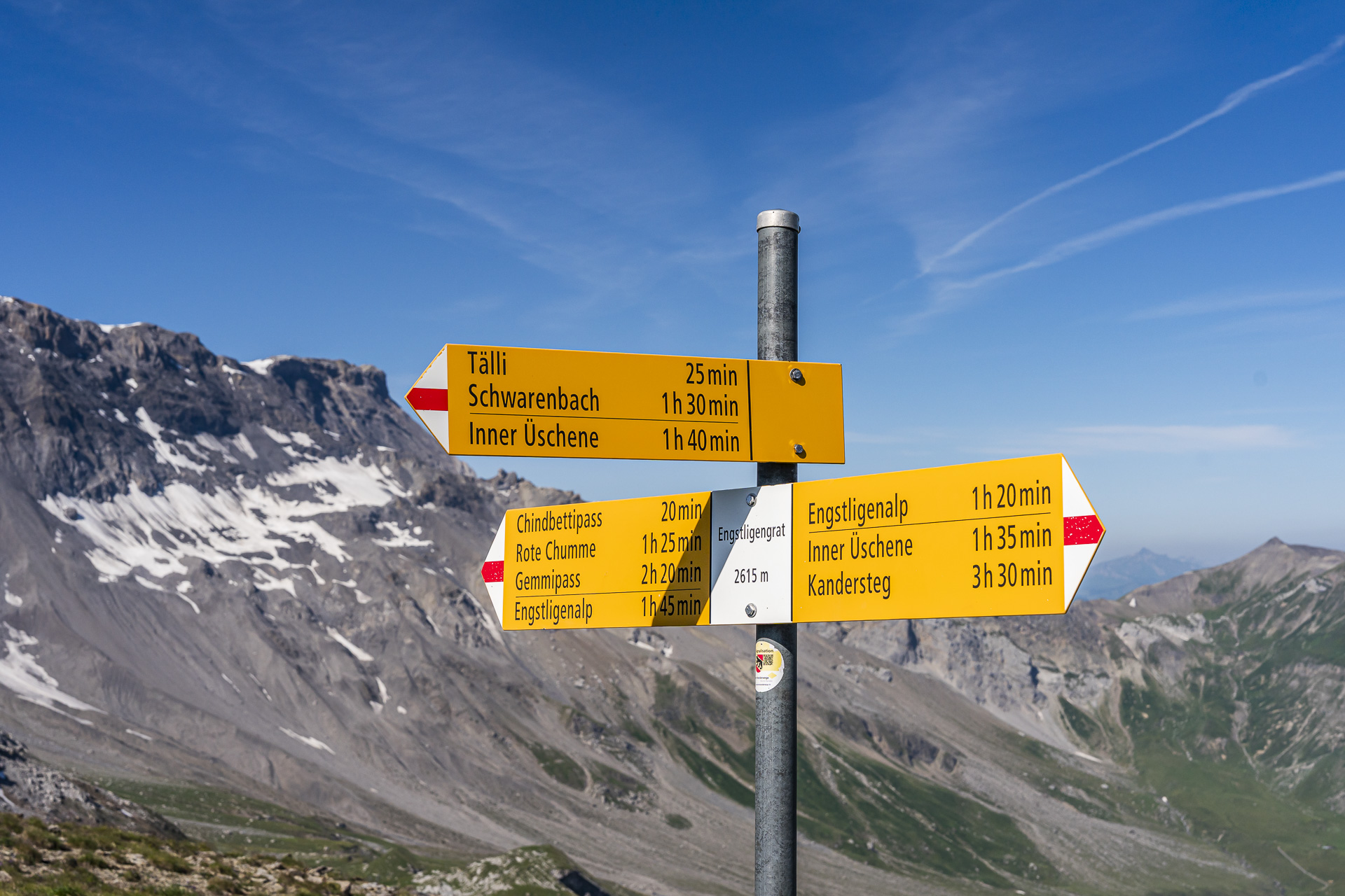 Engstligengrat signpost