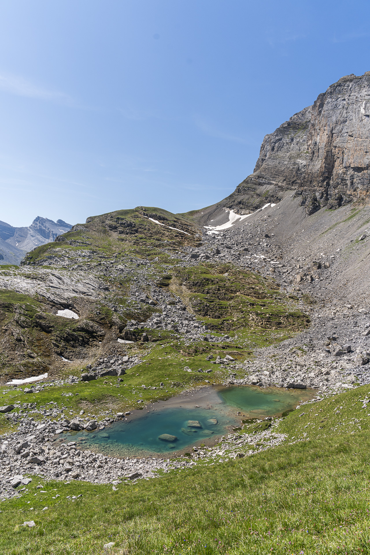 Mountain lake near Schwarzgrätli