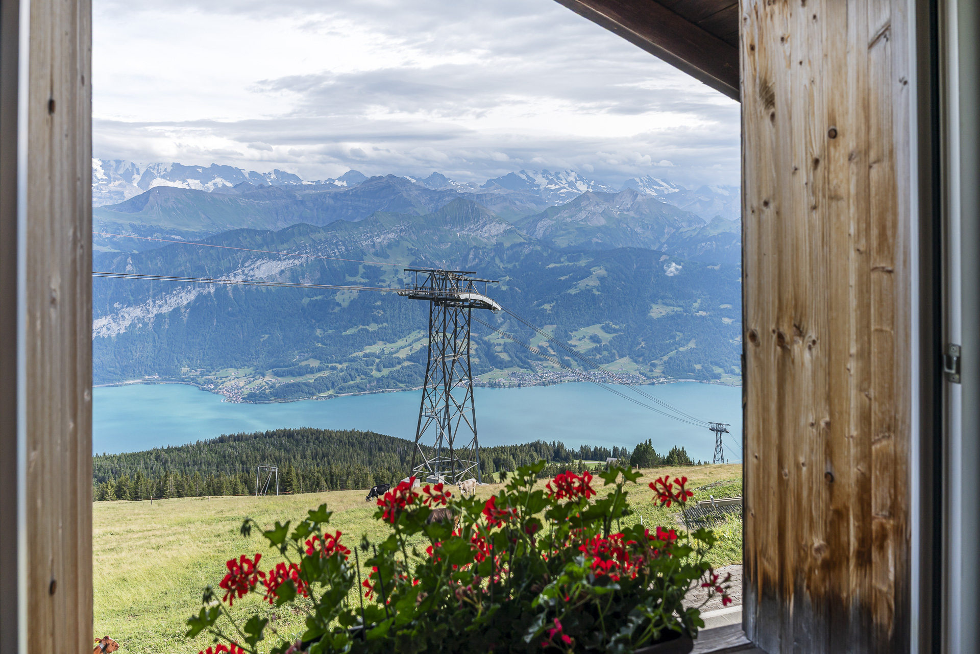 Room view at the Berghaus Niederhorn