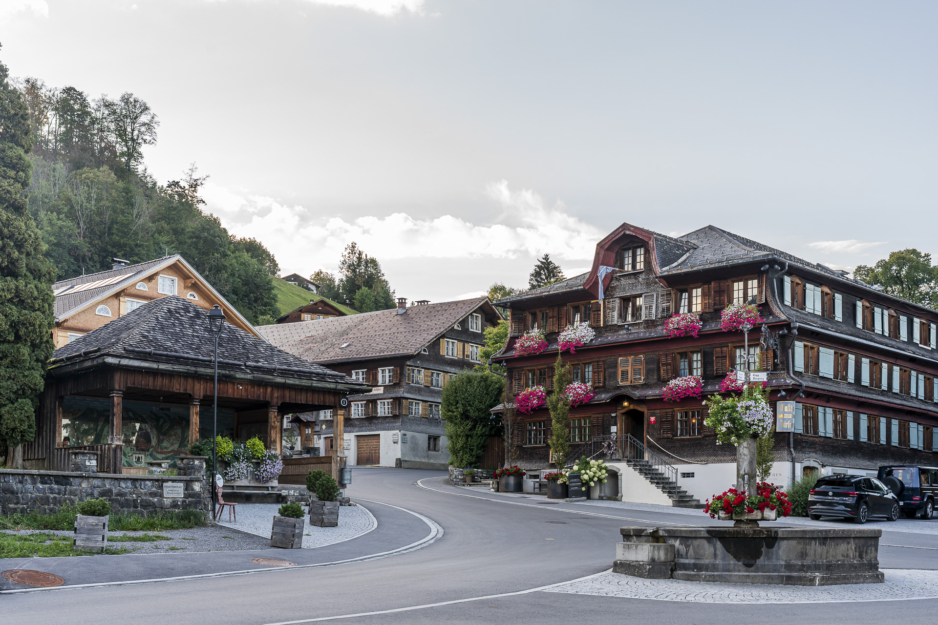Village square in Schwarzenberg