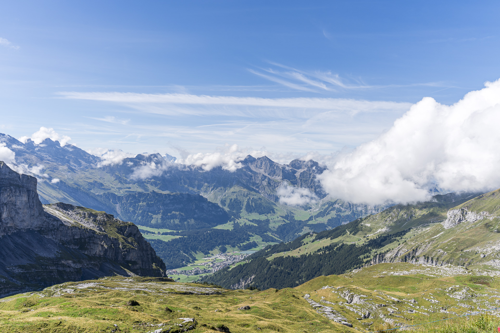Panorama at the Rugghubelhütte